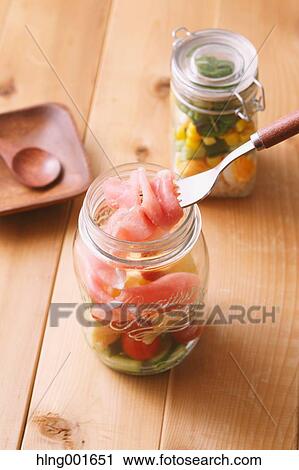 Jar salad View Large Photo Image Stock Image - Jar salad. Fotosearch