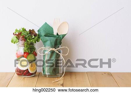 Jar salad View Large Photo Image Stock Image - Jar salad. Fotosearch
