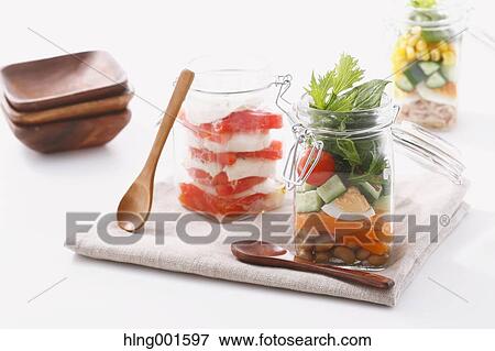Stock Photo - Jar salad. Fotosearch
