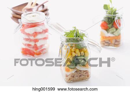 Stock Photo - Jar salad. Fotosearch