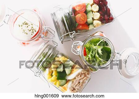 Jar salad View Large Photo Image Stock Photo - Jar salad. Fotosearch