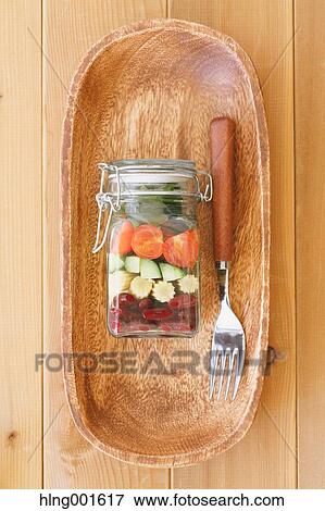 Jar salad View Large Photo Image Stock Photo - Jar salad. Fotosearch