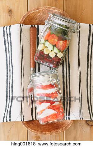 Jar salad View Large Photo Image Stock Photo - Jar salad. Fotosearch