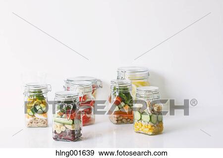 Jar salad View Large Photo Image Stock Photo - Jar salad. Fotosearch