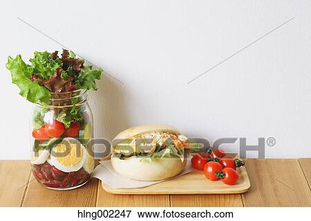 Jar salad View Large Photo Image Stock Photo - Jar salad. Fotosearch