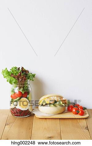 Jar salad View Large Photo Image Stock Photo - Jar salad. Fotosearch