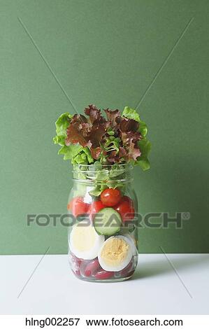 Jar salad View Large Photo Image Stock Photo - Jar salad. Fotosearch