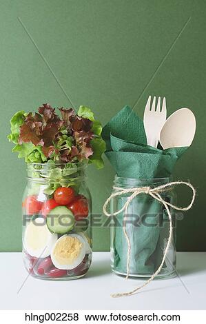 Stock Photo - Jar salad. Fotosearch