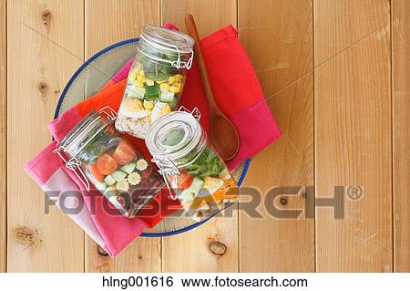 Jar salad View Large Photo Image Stock Photograph - Jar salad. Fotosearch