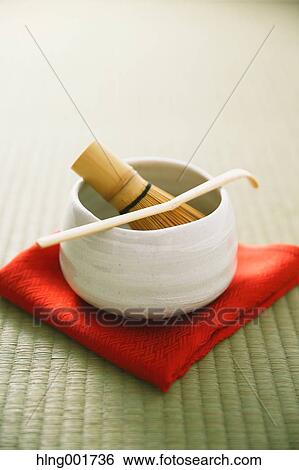 Stock Photograph - Maccha green tea set. Fotosearch