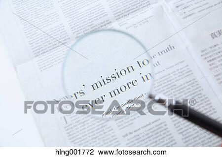 Newspaper and magnifying glass View Large Photo Image Stock Image - Newspaper and magnifying glass. Fotosearch