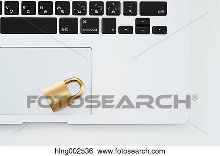 Safety lock and laptop View Large Photo Image Stock Photograph - Safety lock and laptop. Fotosearch