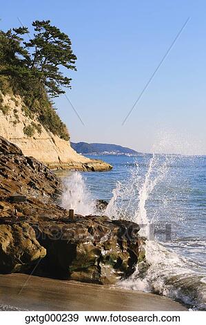Sea in Enoshima, Kanagawa Prefecture, Japan View Large Photo Image Stock Photo - Sea in Enoshima, Kanagawa Prefecture, Japan. Fotosearch