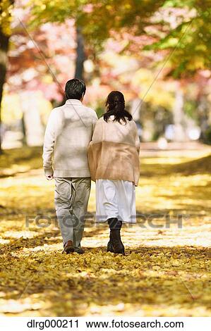 Senior Japanese couple in a city park in Autumn View Large Photo Image Stock Image - Senior Japanese couple in a city park in Autumn. Fotosearch