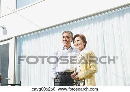 Senior Japanese couple in the garden View Large Photo Image Stock Image - Senior Japanese couple in the garden. Fotosearch