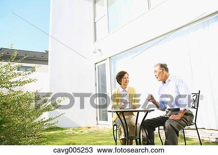 Senior Japanese couple in the garden View Large Photo Image Stock Image - Senior Japanese couple in the garden. Fotosearch