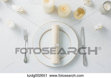 Stock Image - Stylish table setting. Fotosearch
