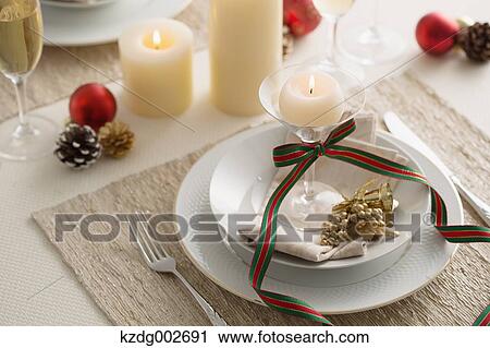 Stock Image - Stylish table setting. Fotosearch