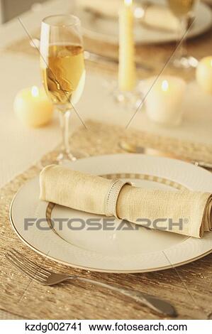 Stock Image - Stylish table setting. Fotosearch