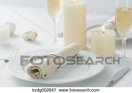 Stylish table setting View Large Photo Image Stock Photo - Stylish table setting. Fotosearch