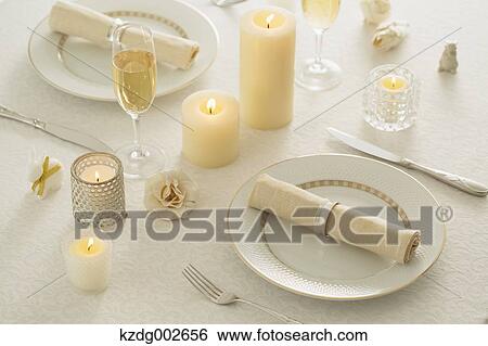 Stylish table setting View Large Photo Image Stock Photograph - Stylish table setting. Fotosearch