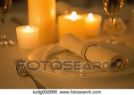 Stylish table setting View Large Photo Image Stock Photograph - Stylish table setting. Fotosearch