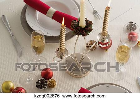 Stylish table setting View Large Photo Image Stock Photograph - Stylish table setting. Fotosearch