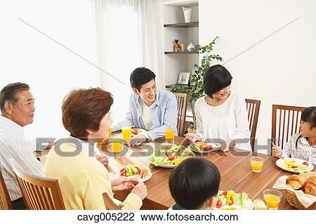 Three-generation Japanese family together in the kitchen View Large Photo Image Stock Image - Three-generation Japanese family together in the kitchen. Fotosearch