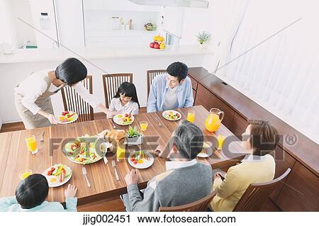 Three-generation Japanese family together in the kitchen View Large Photo Image Stock Image - Three-generation Japanese family together in the kitchen. Fotosearch