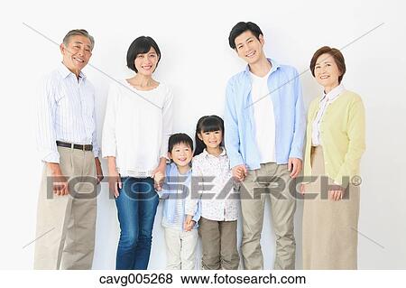 Three-generation Japanese family View Large Photo Image Stock Photo - Three-generation Japanese family. Fotosearch