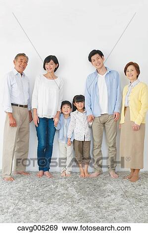 Three-generation Japanese family View Large Photo Image Stock Photo - Three-generation Japanese family. Fotosearch