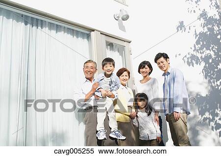 Stock Photography - Three-generation Japanese family. Fotosearch