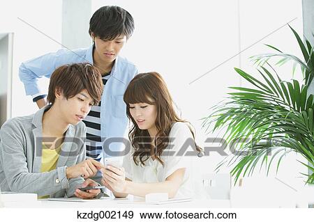 Stock Photo - University student in the school cafe. Fotosearch