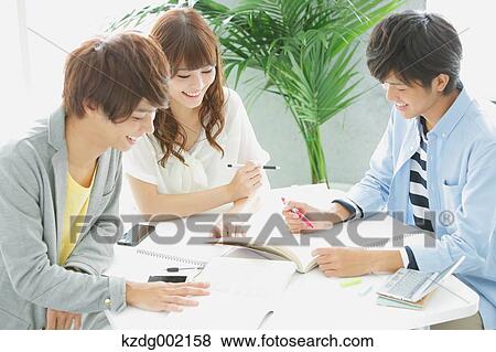 Stock Photo - University student in the school cafe. Fotosearch