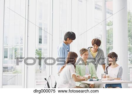 Stock Photography - University student in the school cafe. Fotosearch