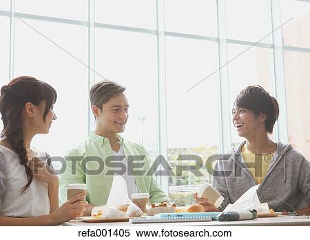 Stock Photography - University student in the school cafe. Fotosearch