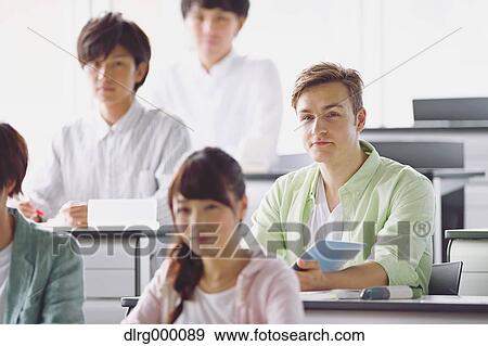 University students in the classroom View Large Photo Image Stock Photo - University students in the classroom. Fotosearch
