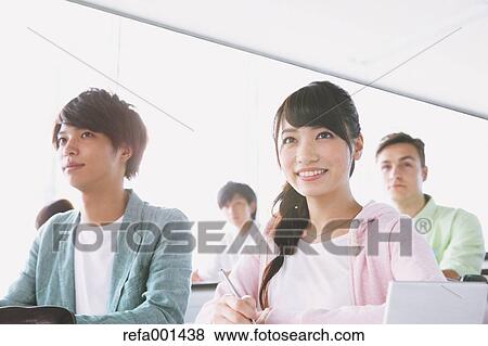Stock Photo - University students in the classroom. Fotosearch