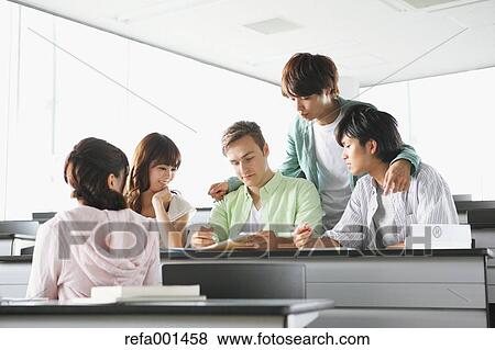 University students in the classroom View Large Photo Image Stock Photo - University students in the classroom. Fotosearch