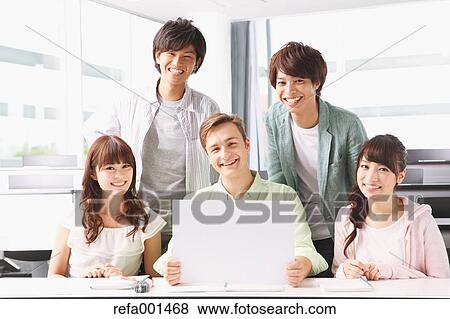 Stock Photo - University students in the classroom. Fotosearch