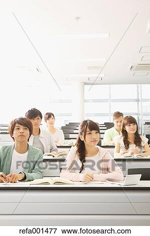 Stock Photo - University students in the classroom. Fotosearch