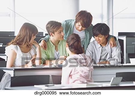 Stock Photography - University students in the classroom. Fotosearch