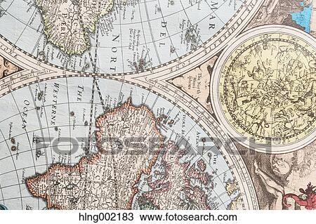 Vintage world map View Large Photo Image Stock Image - Vintage world map. Fotosearch