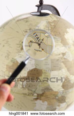 World globe and magnifying glass View Large Photo Image Stock Image - World globe and magnifying glass. Fotosearch