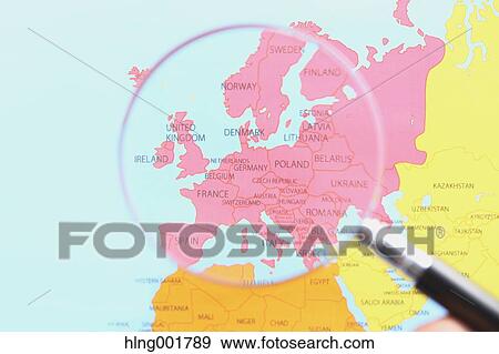 World map and magnifying glass View Large Photo Image Stock Photo - World map and magnifying glass. Fotosearch