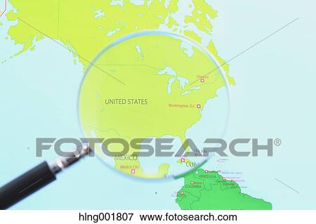 World map and magnifying glass View Large Photo Image Stock Photo - World map and magnifying glass. Fotosearch