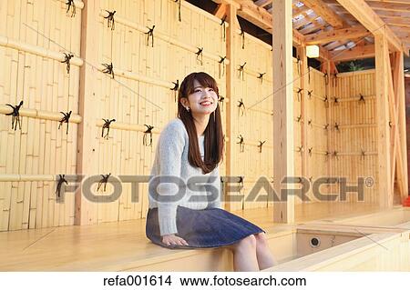 Young Japanese woman enjoying foot spa in Kawagoe, Japan View Large Photo Image Picture - Young Japanese woman enjoying foot spa in Kawagoe, Japan. Fotosearch
