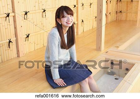 Young Japanese woman enjoying foot spa in Kawagoe, Japan View Large Photo Image Stock Photograph - Young Japanese woman enjoying foot spa in Kawagoe, Japan. Fotosearch