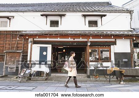 Young Japanese woman enjoying trip in Kawagoe, Japan View Large Photo Image Picture - Young Japanese woman enjoying trip in Kawagoe, Japan. Fotosearch