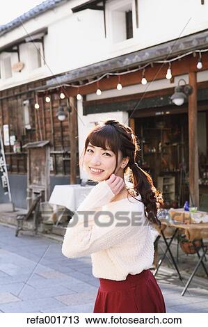 Young Japanese woman enjoying trip in Kawagoe, Japan View Large Photo Image Stock Image - Young Japanese woman enjoying trip in Kawagoe, Japan. Fotosearch